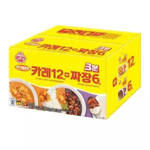 오뚜기 3분 카레 짜장200g x 12 200g x 6 375848