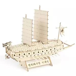 전통 미니 좌수영 목재모형 거북선 모델 모형 조립키트 장난감 조립형 장식