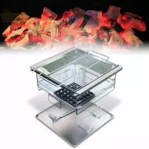 쉽고 편리한 야외 캠핑 숯불화로 대형 그릴