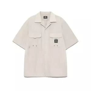 매장정품 리 LEE 립스탑 유틸리티 반팔 셔츠 샌드 베이지 LE2402SS06SE 142976