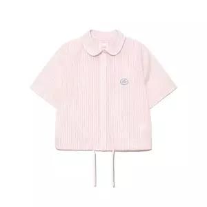 매장정품 리 LEE 우먼 시어서커 스트링 반팔 셔츠 핑크 LE2402SS65PI 142979