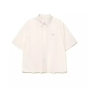 매장정품 리 LEE 우먼 유니온 로고 크롭 반팔 셔츠 아이보리 LE2402SS60IV 143024