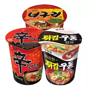 신라면컵 6개 + 튀김우동컵 6개 + 너구리컵 6개