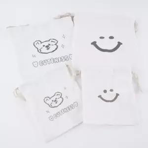 패브릭 일러스트 파우치 휴대용가방 스트링 주머니 파우치 소품가방 생리대 천