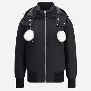 무스너클 여성 오리지널 데비 셔링 트림 봄버 자켓 블랙 내츄럴 M35LB002S 1001