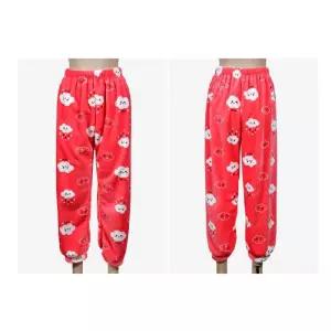 따뜻한 밑단시보리 밍크 여성 9부 파자마 0647iw