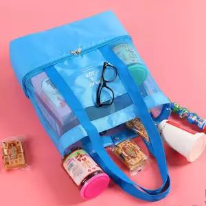 캠핑 휴대용 야외 가방 방수 아이스 메쉬백 블루보냉백 보냉 소프트쿨러 보냉팩 보냉봉투 여름용