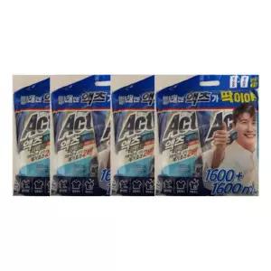 액츠 퍼펙트 베이킹소다 1500ml+1500ml 겸용 리필 4입/찌든때/집진드기/세탁세제/얼룩제거/세척력/피지