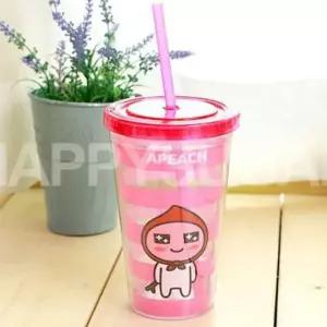 빨대 아이스컵 480ml 어피치 입학준비물 유아 텀블러 중등 빨대컵 초등