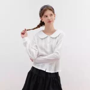 [26 신상] 펀칭 라운드 카라 블라우스 (TMBAB2407)