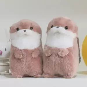 ( )어뮤즈 수달 가방 인형 키링 귀여운 효달이 애착 봉제 작은 동물 털인형 촉감 소인형 친구 생일 선물 템