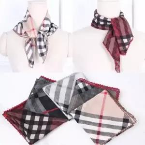 국산 체크 손수건 스카프 손수건 선물용 쁘띠 면 여름 미니