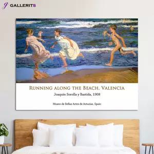 [갤러리츠] 호아킨소로야 그림 거실 인테리어 액자 명화 여름 해변 달리기