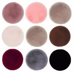 1인용 방석 쇼파 극세사 털 의자 원형 논슬립 캠핑 두