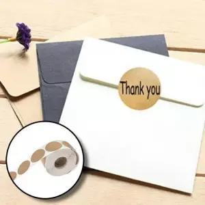 크라프트 실링 감사스티커 갈색 원형 선물 생일 구디백 청첩장