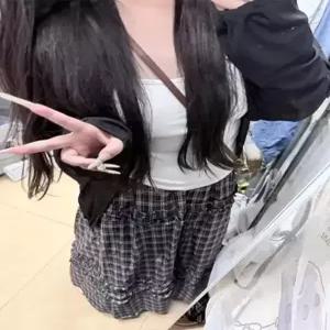 여자 롱스커트 블랙 앤 체크 스커트 가을 겨울 빅사이즈 슬림핏 A라인 롱 케이크 원픽4