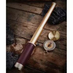 골드 도금 x25 고급 단망경 1구 고배율 해적망원경 골프거리측정기 야구장관람 과학실험도구