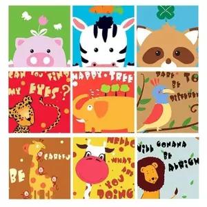 태교그림 동물 유화그리기세트 소형 20X20cm 모음전 (KYR-WB379F0)