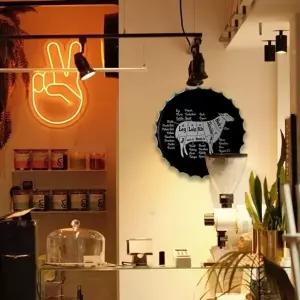 레트로 철제 카우 병뚜껑 액자 벽장식 빈티지 (KYR-WD84E77)