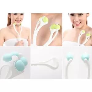 각진턱 마사지기 갸름한 얼굴형 탄력 피부 페이스롤러 2개 얼굴맛사지기 핸드형마사지기 페이스안마기