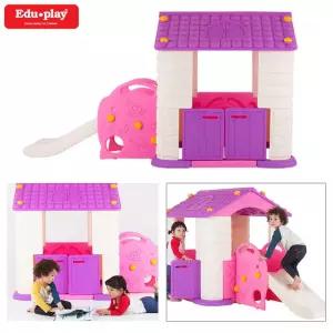 에듀플레이하우스3 미끄럼틀 놀이집 (바이올렛)/미니/심플/아이/실내/어린이/베이비/키즈/유아/매트