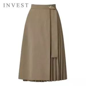 [인베스트] 하프 플리츠 랩 스커트_IN6S1SK8031
