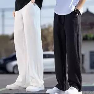 [셀러에이드]남성용 린넨 밴딩 일자핏 쿨링 슬랙스 팬츠 여름 바지