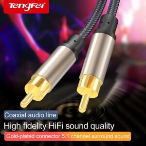 HiFi 5.1 SPDIF 동축 케이블 1m 1.5m 2m 3M 호환 5m 8m TV 증폭기 스피커 사운드바용 비디오