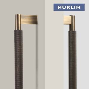 Nurlin 솔리드 황동 문짝 양면 단면 크로스 널링 주방 냉장고 가전 옷장 풀 바 우드 게이트 유리