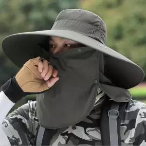 아웃도어용 농사 야외용 낚시 등산용 플랩 그늘막 벙거지 모자