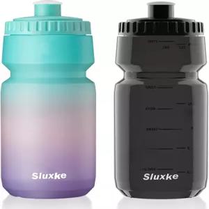 SLUXKE 24온스 자전거 물병 2팩 720ml 스포츠 스퀴즈 병 BPA 프리 내구성이 뛰어나 대부분의 케이지에