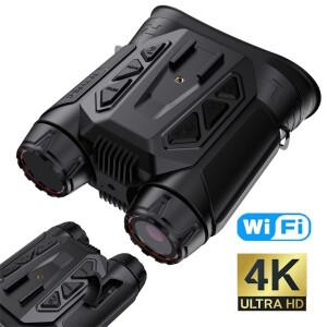 NVC900 헤드 마운트 적외선 야간 투시경 쌍안경 4K UHD WIFI 디지털 망원경 카메라 (사냥 캠핑용, 16배 줌,