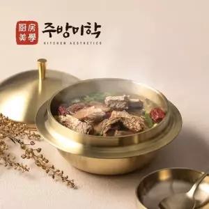 [주방미학] 티타늄도금 수라간 프리미엄 IH 가마솥 18cm