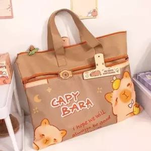 (제품선택 카피바라 튜토리얼 가방)카피바라 튜토리얼 가방 에코백 캔버스 가방 숄더백 학생 손가방