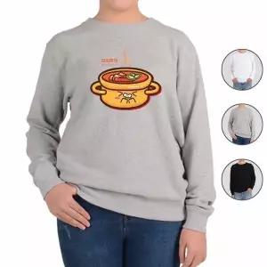 [하프클럽/알티피아]맨투맨 전색상 야식 분식 배달 김치찌개 프린트셔츠