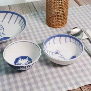 부엌다옴 도라 야옹이 공기대접 3인세트 (공기3P+대접3P)