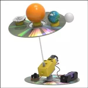 LED 전동 회전 삼구의/LED전동회전삼구의/전동회전삼구의/교육완구/만들기키트/과학키트/조립완구/과학만들