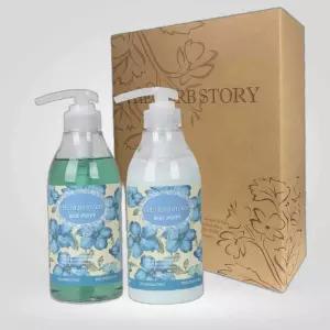 더허브스토리 바디케어 2종 선물 세트 A 바디워시 바디로션 블루퍼피 버블바스세트