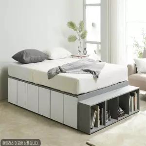 헤드없는 Q (매트미포함) 수납퀸침대 책꽂이침대