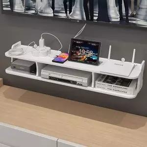 무타공 티비 셋톱박스 선반 3칸 공유기 수납함 대형 3칸