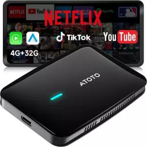 CB4B AI 카플레이 박스 넷플릭스/유튜브 재생용 4GB+32GB 매직 유선 팩토리 및 안드로이드 오토와 호환되는