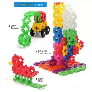 4살 블럭 7cm 사각 와플 블록 538피스 조카 선물 조립 놀이 세살 로보트 어린이 창의력 발달 크리스마스