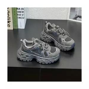 여자신발 운동화 하이탑 통굽배색 가을 겨울 가죽 스트랩 원템4