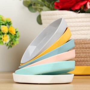 플라스틱 송진 식물 쏘서 드립 트레이 접시 실내 야외 꽃 정원 냄비 1 개