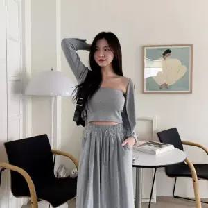 온나핏 에이암 찰랑 와이드 팬츠 탑 오픈 가디 트위드가디건 가디건