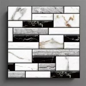 화장실 타일 덧방 붙이는 방수 벽지 단열 스티커 30x30cm 12개