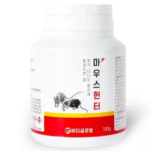 마우스헌터 100g 쥐약 쥐퇴치 쥐덫 살서제 쥐잡는법 쥐트랩