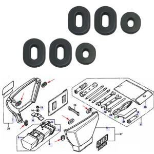 사이드 커버 그로멧 세트  호환 CBCLSLXL100 CBCTXL125 CB200 TRX 350 Rancher 용 공기 청정기 하우징 페어