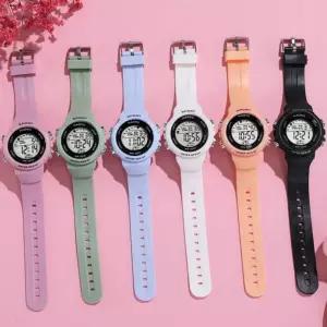 손목시계 커플 여자 라이트컬러시계 컬러 알람 라이트 스톱워치 패션