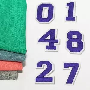 리폼옷와펜 의류 패치 숫자 보라 WFIFH41